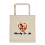 Canvas  tote bag - "shady bitch dog logo